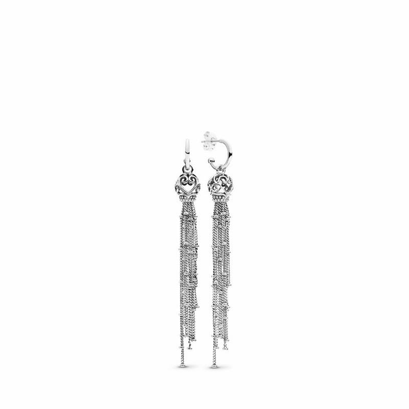 Pandora Enchanted Tassels Drop Earrings Ireland - Sterling Silver - 745381LPO